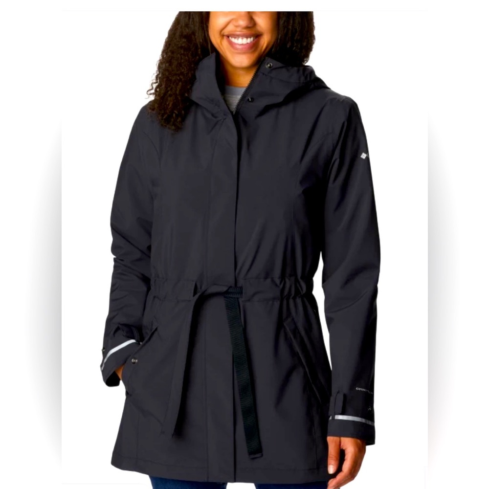 Columbia Omni Shield Advanced Repellency Rain Wind Belted Hooded Full Zip Jacket